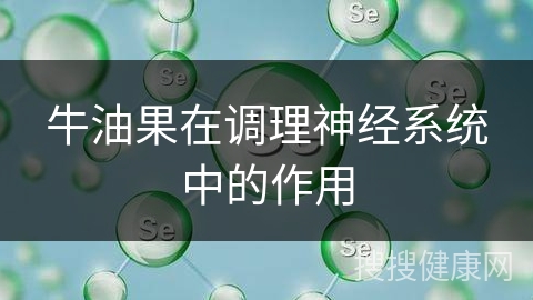 牛油果在调理神经系统中的作用