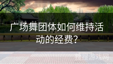 广场舞团体如何维持活动的经费？