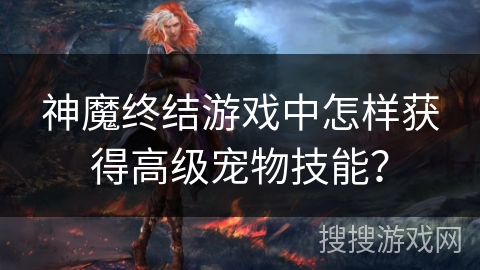 神魔终结游戏中怎样获得高级宠物技能? 神魔终结游戏中怎样获得高级宠物技能?