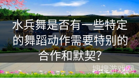 水兵舞是否有一些特定的舞蹈动作需要特别的合作和默契？