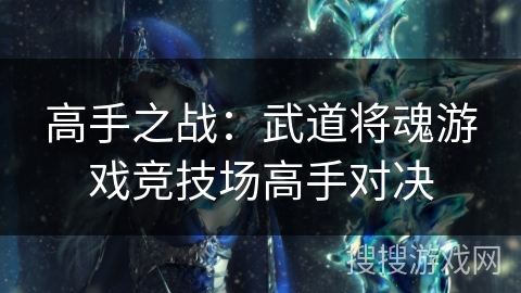 高手之战：武道将魂游戏竞技场高手对决
