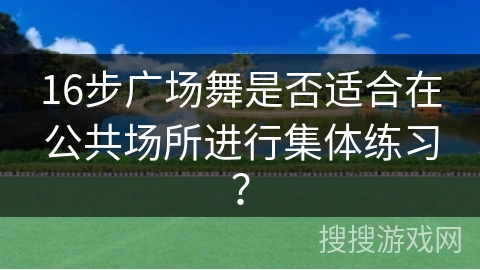 16步广场舞是否适合在公共场所进行集体练习？