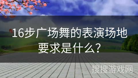 16步广场舞的表演场地要求是什么？