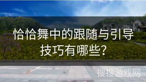 恰恰舞中的跟随与引导技巧有哪些？