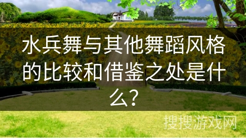 水兵舞与其他舞蹈风格的比较和借鉴之处是什么？