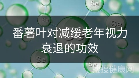 番薯叶对减缓老年视力衰退的功效