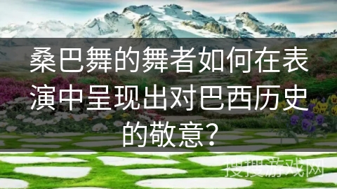 桑巴舞的舞者如何在表演中呈现出对巴西历史的敬意？