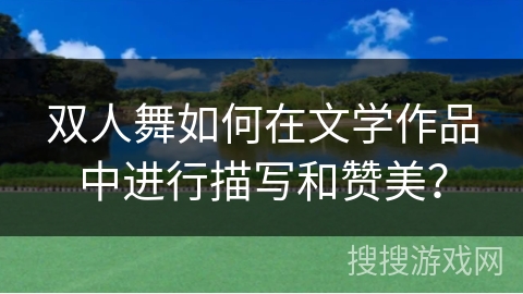 双人舞如何在文学作品中进行描写和赞美？