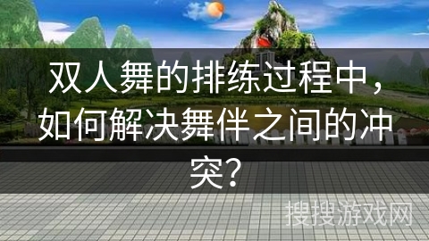 双人舞的排练过程中，如何解决舞伴之间的冲突？