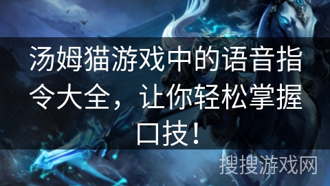 汤姆猫游戏中的语音指令大全，让你轻松掌握口技！