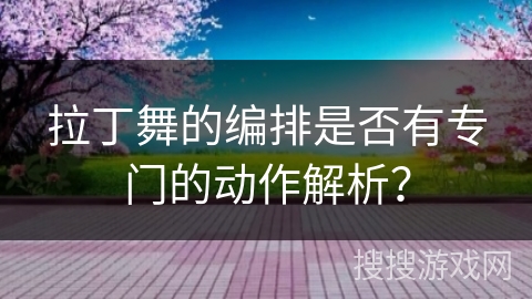 拉丁舞的编排是否有专门的动作解析？