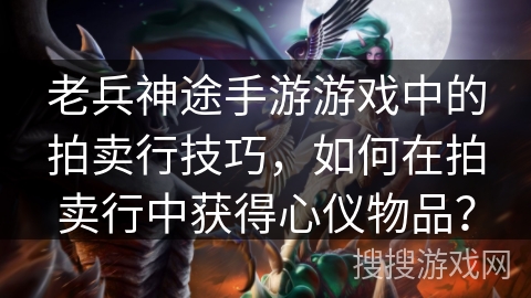 老兵神途手游游戏中的拍卖行技巧，如何在拍卖行中获得心仪物品？