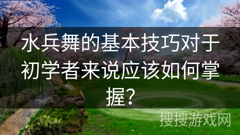 水兵舞的基本技巧对于初学者来说应该如何掌握?