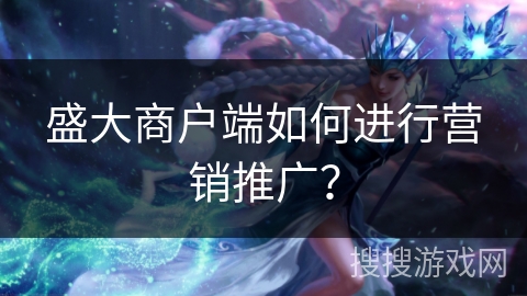 盛大商户端如何进行营销推广? 盛大商户端如何进行营销推广?