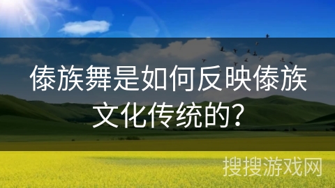 傣族舞是如何反映傣族文化传统的？