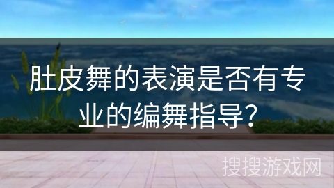 肚皮舞的表演是否有专业的编舞指导？