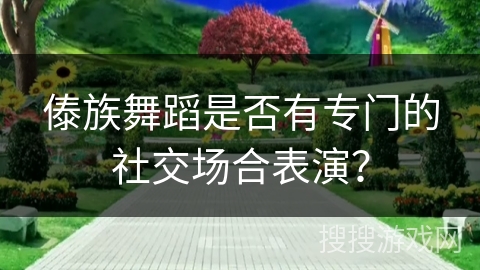 傣族舞蹈是否有专门的社交场合表演？