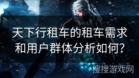 天下行租车的租车需求和用户群体分析如何？