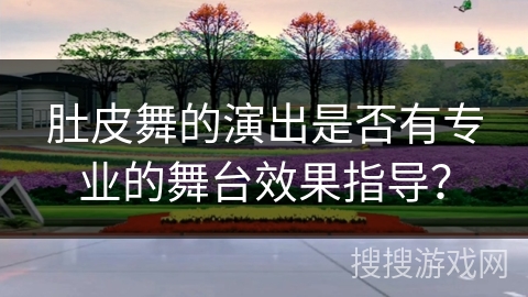 肚皮舞的演出是否有专业的舞台效果指导?