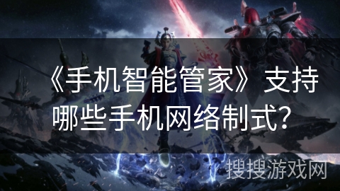 《手机智能管家》支持哪些手机网络制式？
