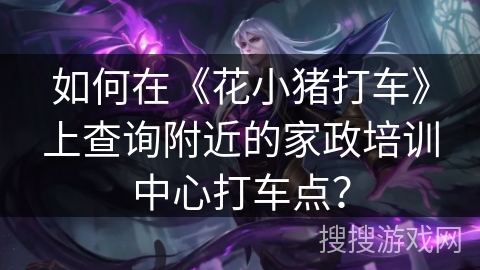 如何在《花小猪打车》上查询附近的家政培训中心打车点？