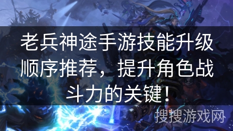 老兵神途手游技能升级顺序推荐，提升角色战斗力的关键！