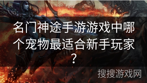 名门神途手游游戏中哪个宠物最适合新手玩家? 名门神途手游游戏中哪个宠物最适合新手玩家?