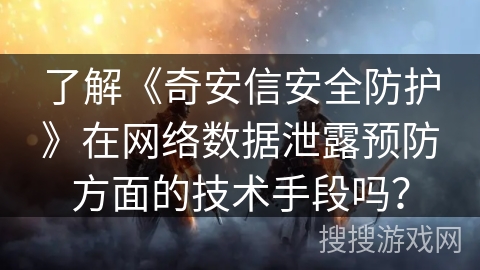 了解《奇安信安全防护》在网络数据泄露预防方面的技术手段吗？