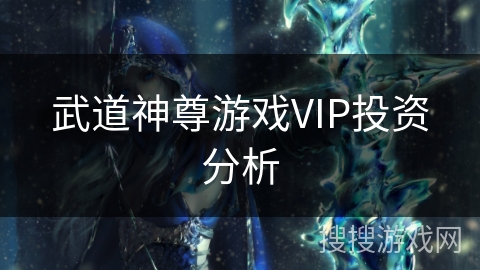 武道神尊游戏VIP投资分析 武道神尊游戏VIP投资分析