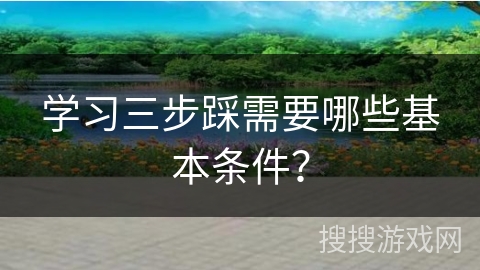 学习三步踩需要哪些基本条件?