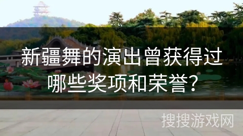 新疆舞的演出曾获得过哪些奖项和荣誉？