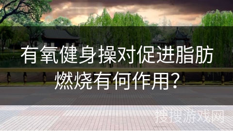 有氧健身操对促进脂肪燃烧有何作用?