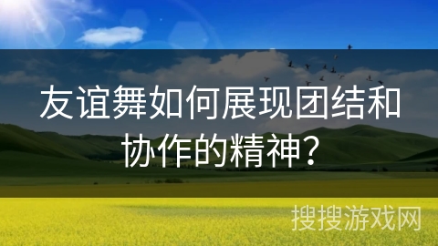 友谊舞如何展现团结和协作的精神？