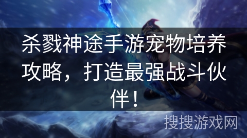 杀戮神途手游宠物培养攻略,打造最强战斗伙伴! 杀戮神途手游宠物培养攻略,打造最强战斗伙伴!