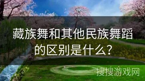 藏族舞和其他民族舞蹈的区别是什么？