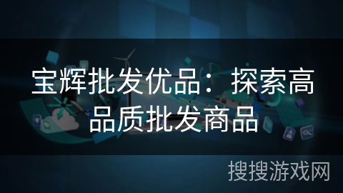 宝辉批发优品:探索高品质批发商品 宝辉批发优品:探索高品质批发商品