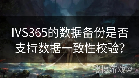IVS365的数据备份是否支持数据一致性校验？