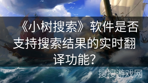 《小树搜索》软件是否支持搜索结果的实时翻译功能？