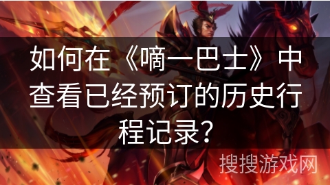 如何在《嘀一巴士》中查看已经预订的历史行程记录？