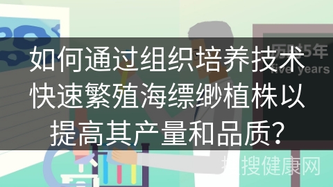 如何通过组织培养技术快速繁殖海缥缈植株以提高其产量和品质？