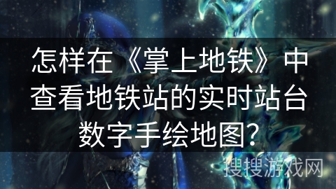 怎样在《掌上地铁》中查看地铁站的实时站台数字手绘地图？