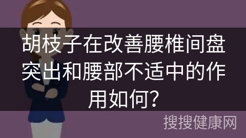 胡枝子在改善腰椎间盘突出和腰部不适中的作用如何？