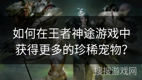 如何在王者神途游戏中获得更多的珍稀宠物？