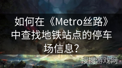 如何在《Metro丝路》中查找地铁站点的停车场信息？