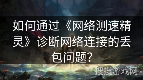 如何通过《网络测速精灵》诊断网络连接的丢包问题？