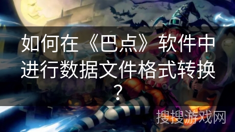 如何在《巴点》软件中进行数据文件格式转换？