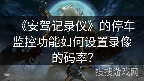 《安驾记录仪》的停车监控功能如何设置录像的码率？