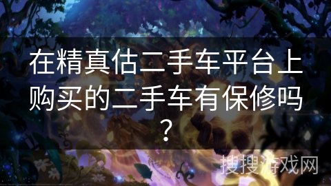 在精真估二手车平台上购买的二手车有保修吗？