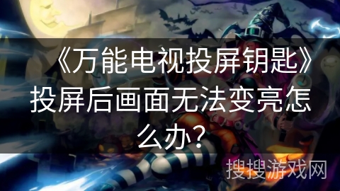 《万能电视投屏钥匙》投屏后画面无法变亮怎么办？