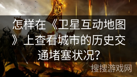 怎样在《卫星互动地图》上查看城市的历史交通堵塞状况？